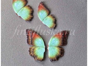 2 Бабочки Фетровые (Профиль) КРАСНО-ЗЕЛЁНЫЕ # 12 . 50мм !! ЦЕНА ЗА ПАРУ !!
